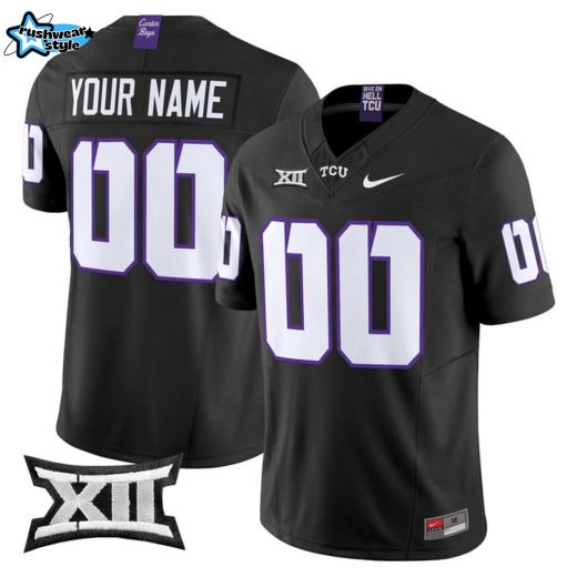 TCU Horned Frogs 2025 Custom Football Jersey - Black
