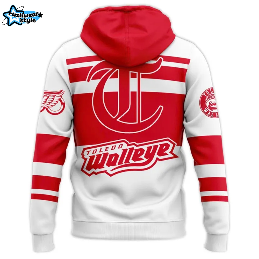 Toledo Walleye x Red Wings Night Special Hoodie Toledo Walleye x Red Wings Night Special Hoodie
