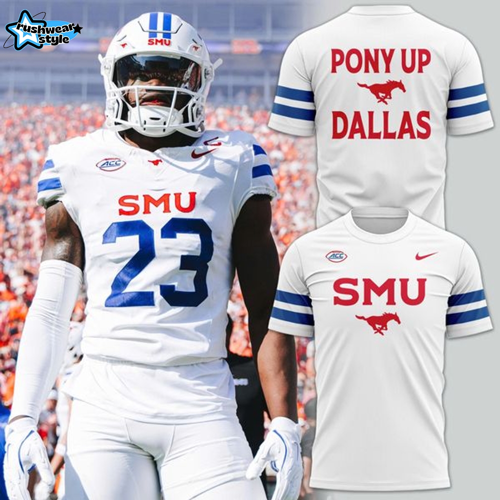 SMU Mustangs Football "White Out" T-Shirt - Limited Edition SMU Mustangs Football "White Out" T-Shirt - Limited Edition