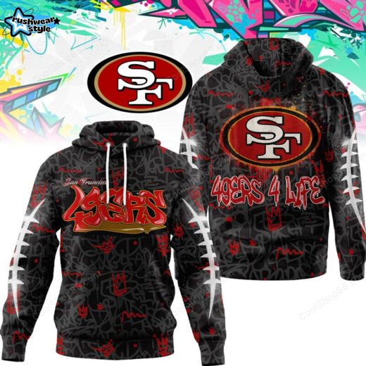 San Francisco 49ers Graffiti For Life Design Hoodie