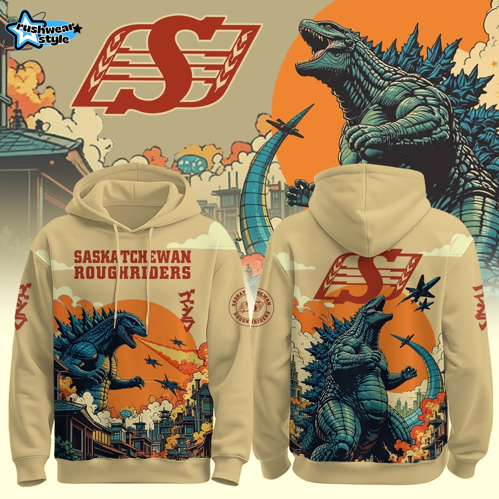 Saskatchewan Roughriders Special Godzilla Limited Edition Hoodie Saskatchewan Roughriders Special Godzilla Limited Edition Hoodie