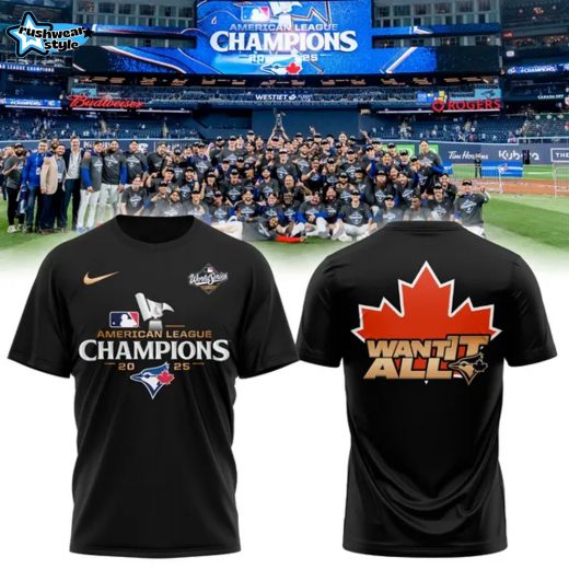 Toronto Blue Jays American League Champions 2025 Black T-Shirt