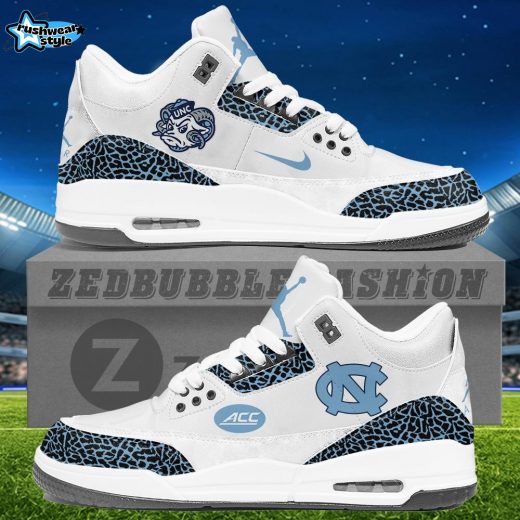UNC Air Jordan 3 Sneakers - White