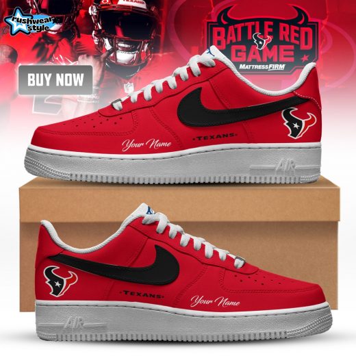 Battle Red Game Texans Sneakers AF1
