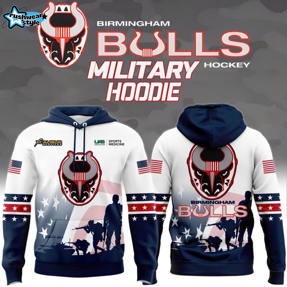 Birmingham Bulls 2025 Military Appreciation Hoodie Birmingham Bulls 2025 Military Appreciation Hoodie