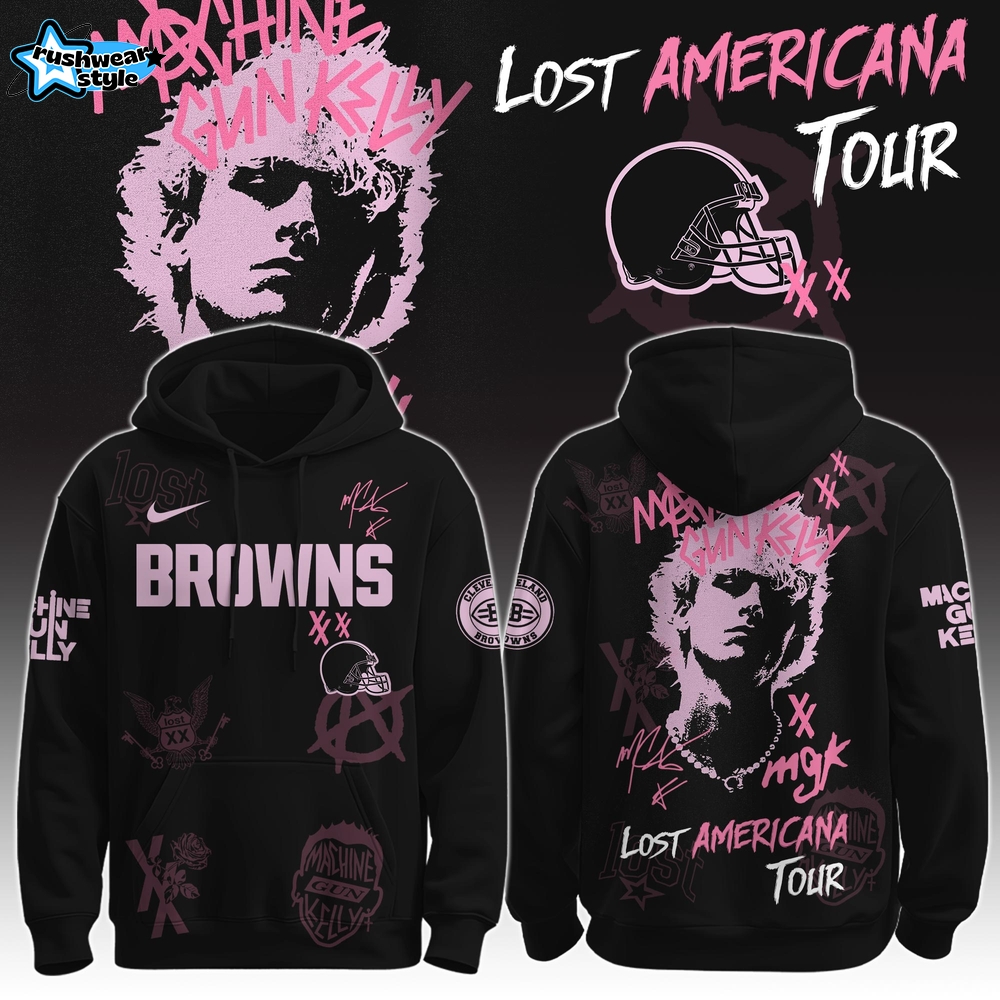 CLE Browns x MGK ” The Lost Americana Tour ” Hoodie Limited Edition CLE Browns x MGK ” The Lost Americana Tour ” Hoodie Limited Edition