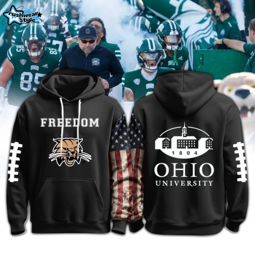 Casual Printed Long Sleeve Freedom Hoodie Football Logo - Black