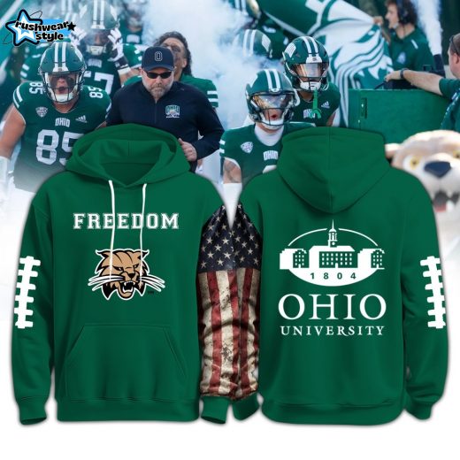 Casual Printed Long Sleeve Freedom Hoodie Football Logo - Green