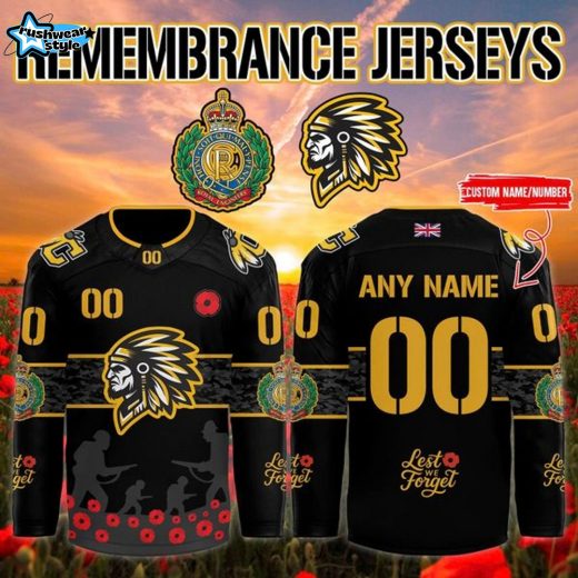 Chelmsford Chieftains '' Remembrance Sunday '' Hockey Jersey