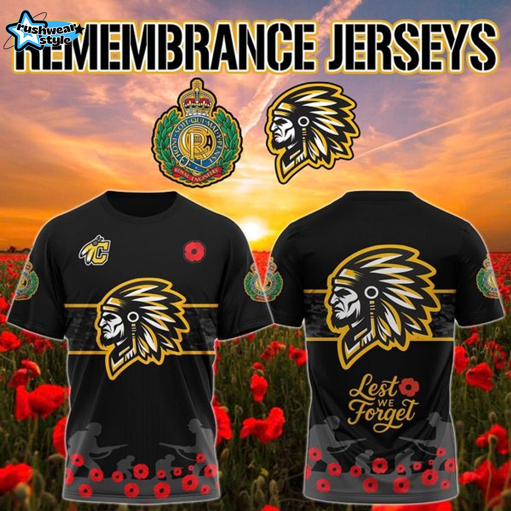 Chelmsford Chieftains '' Remembrance Sunday '' Special T-Shirt Chelmsford Chieftains '' Remembrance Sunday '' Special T-Shirt
