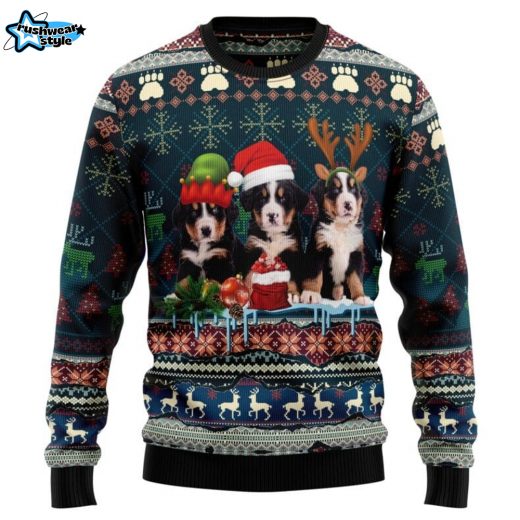 Cute Bernese Mountain Dog Christmas Ugly Christmas Sweater