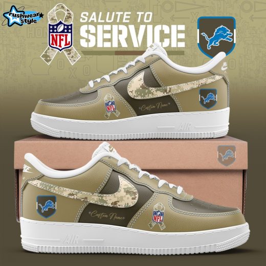 D Lions 2025 Salute to Service Custom Name Shoes AF