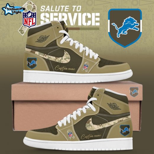 D Lions 2025 Salute to Service Custom Name Shoes JD