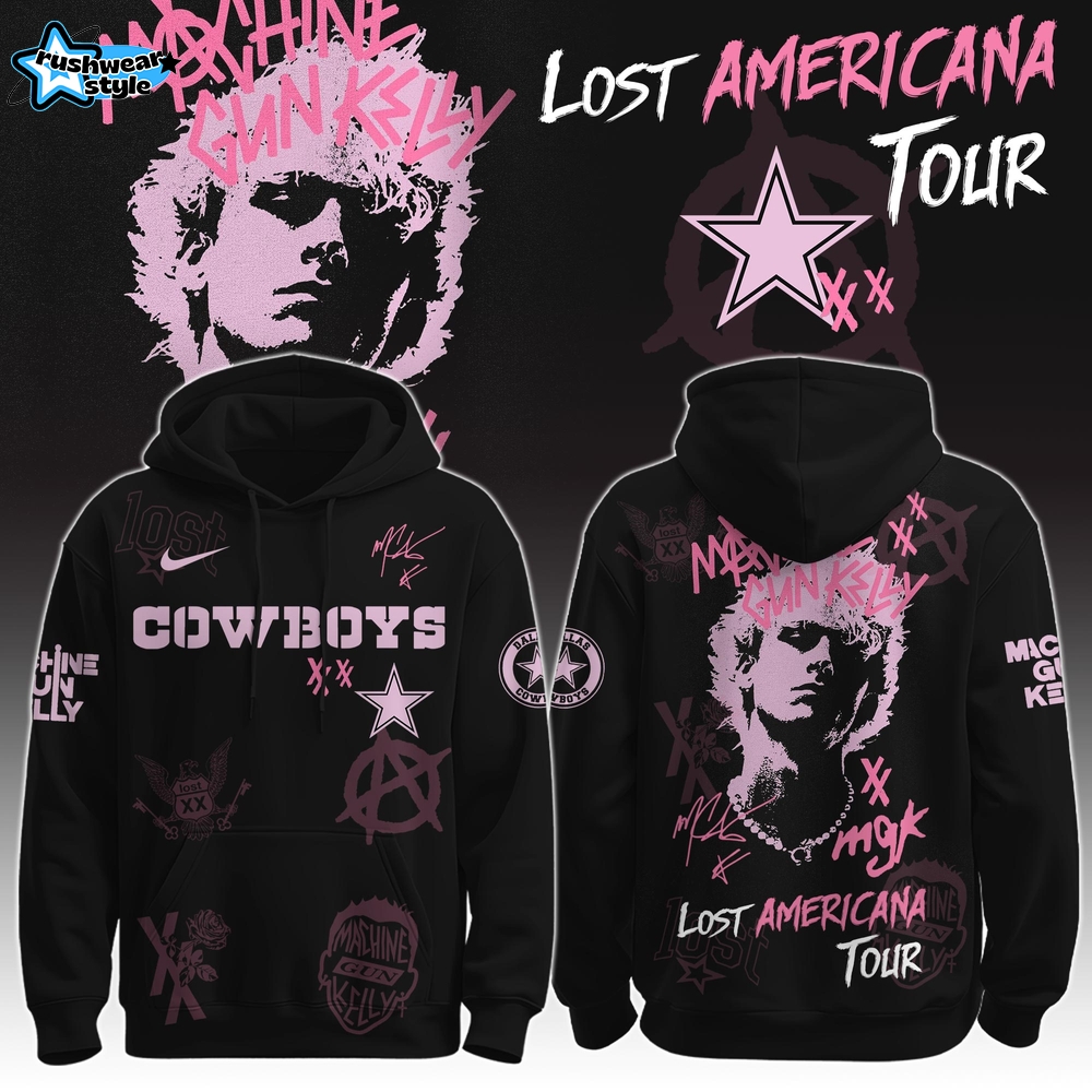 DAL Cowboys x MGK ” The Lost Americana Tour ” Hoodie Limited Edition DAL Cowboys x MGK ” The Lost Americana Tour ” Hoodie Limited Edition