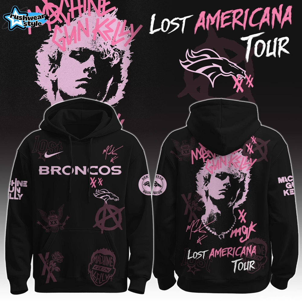 DEN Broncos x MGK ” The Lost Americana Tour ” Hoodie Limited Edition DEN Broncos x MGK ” The Lost Americana Tour ” Hoodie Limited Edition