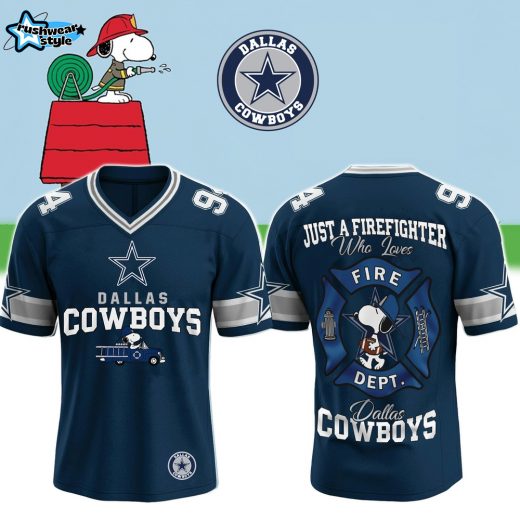Dallas Cowboys x Snoopy Just a Firefighter NFL Jersey