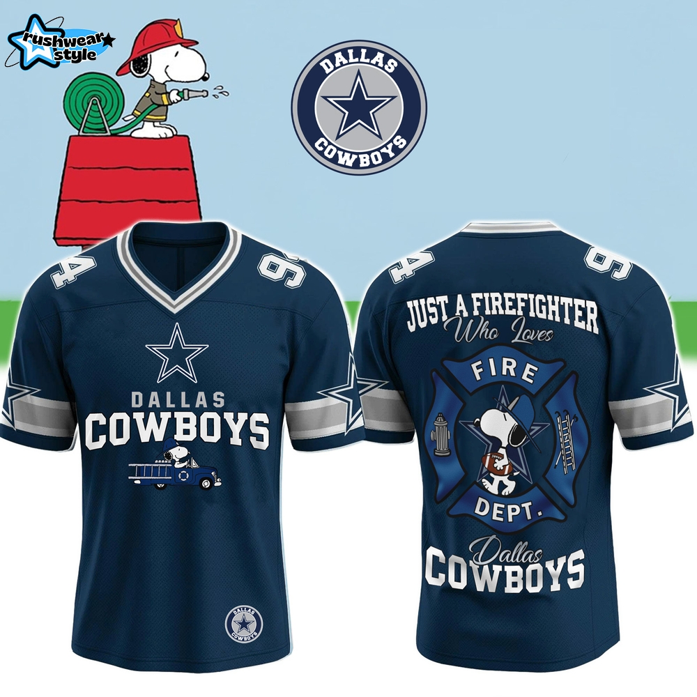 Dallas Cowboys x Snoopy Just a Firefighter NFL Jersey Dallas Cowboys x Snoopy Just a Firefighter NFL Jersey