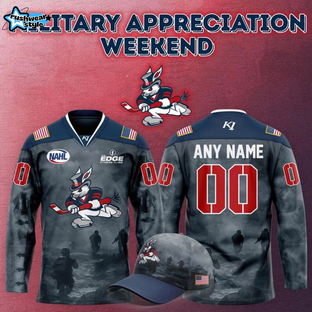 Danbury Hat Tricks '' Military Night '' Hockey Jersey Danbury Hat Tricks '' Military Night '' Hockey Jersey