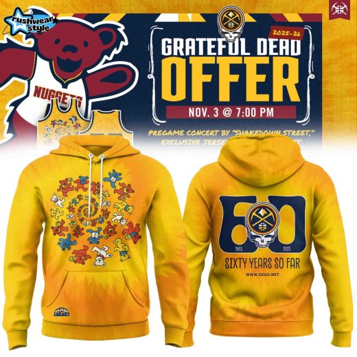 🔥 Denver Nuggets x Grateful Dead Hoodie 🔥
