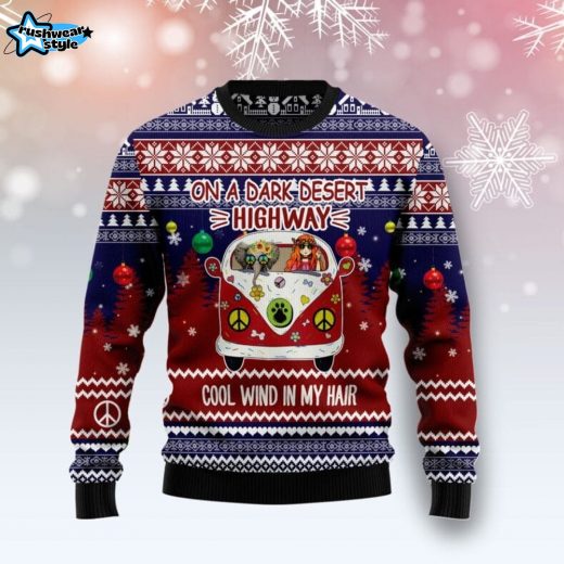 Elephant Hippie Girl Ugly Christmas Sweater