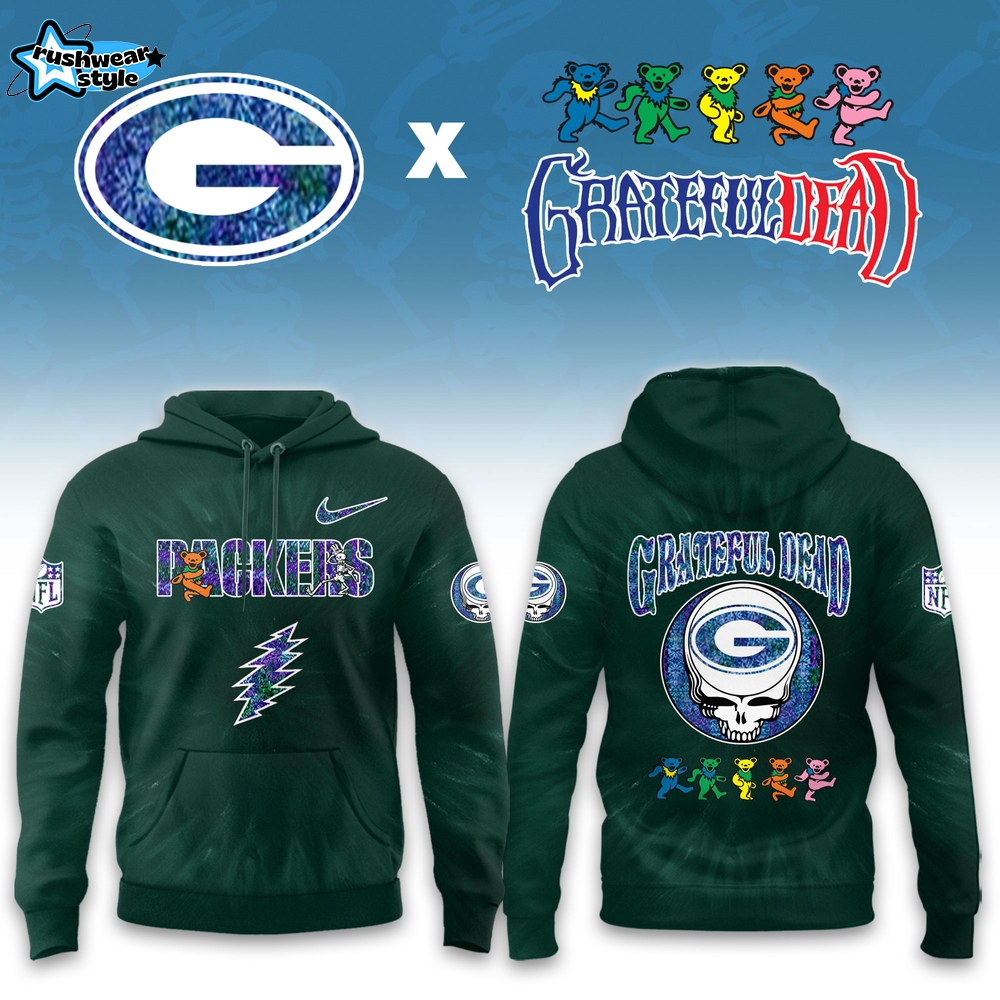 Green Bay Packers Grateful Dead Limited Hoodie Green Bay Packers Grateful Dead Limited Hoodie
