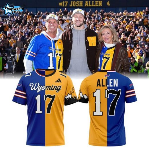 Josh Allen #17 Buffalo Bills x Wyoming Cowboys T-Shirt