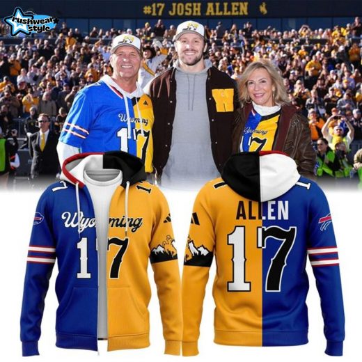 Josh Allen #17 Buffalo Bills x Wyoming Cowboys Zip Hoodie