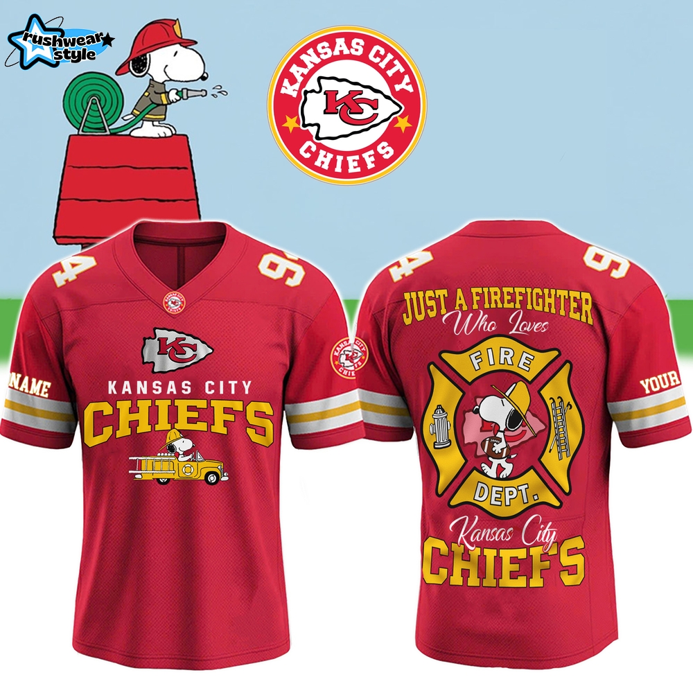 Kansas City Chiefs x Snoopy Firefighter Special-3D Unisex NFL Jersey Kansas City Chiefs x Snoopy Firefighter Special-3D Unisex NFL Jersey
