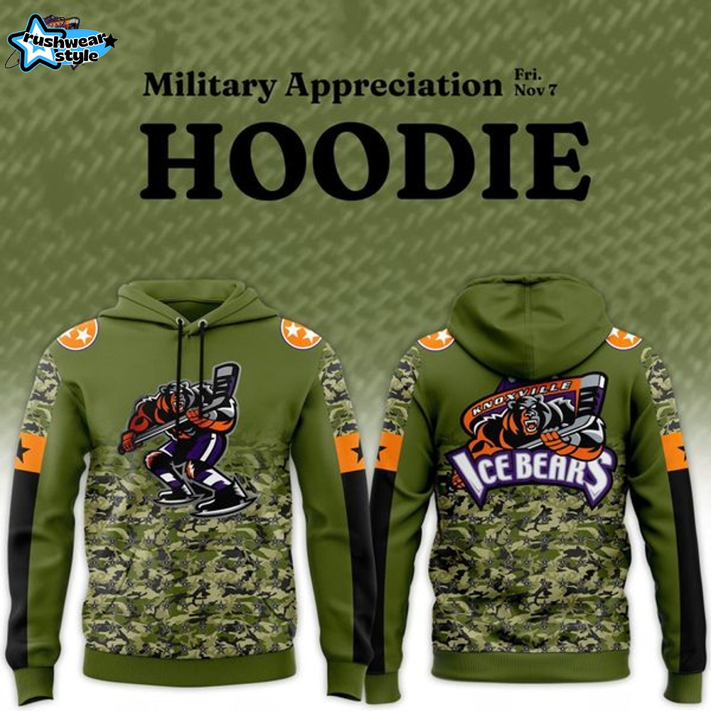 Knoxville Ice Bears ''Military Night '' Hoodie Knoxville Ice Bears ''Military Night '' Hoodie
