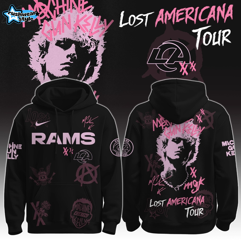 LA Rams x MGK ” The Lost Americana Tour ” Hoodie Limited Edition LA Rams x MGK ” The Lost Americana Tour ” Hoodie Limited Edition