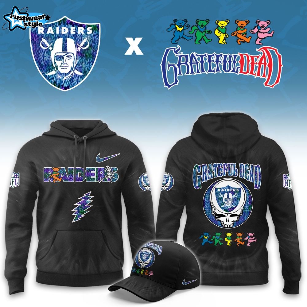 Las Vegas Raiders Grateful Dead Limited Hoodie Las Vegas Raiders Grateful Dead Limited Hoodie