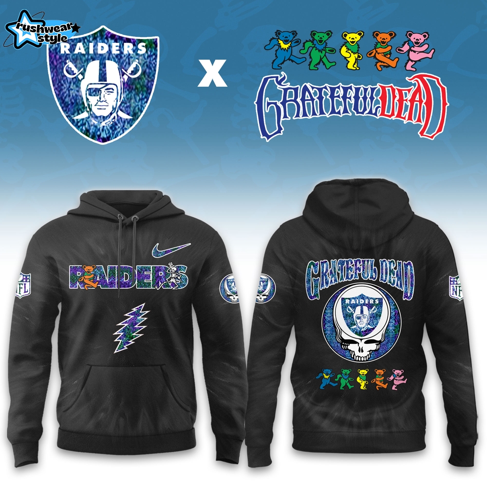 Las Vegas Raiders Grateful Dead Limited Hoodie Las Vegas Raiders Grateful Dead Limited Hoodie