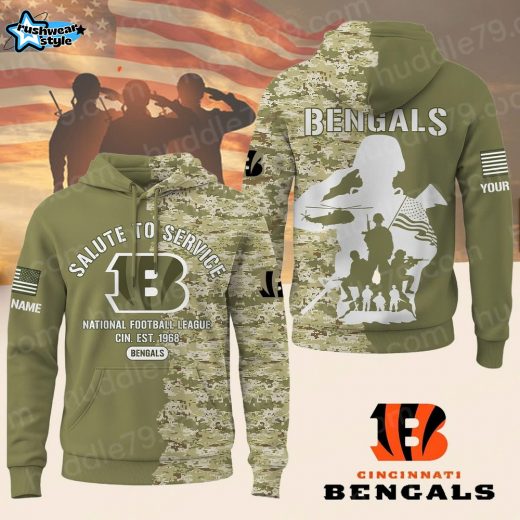 Limited Edition Cincinnati Bengals x Salute to Service Personalized-3D Unisex Hoodie