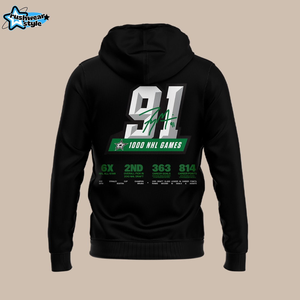 Limited Edition Dallas Stars Tyler Seguin 1000th Game Hoodie Limited Edition Dallas Stars Tyler Seguin 1000th Game Hoodie
