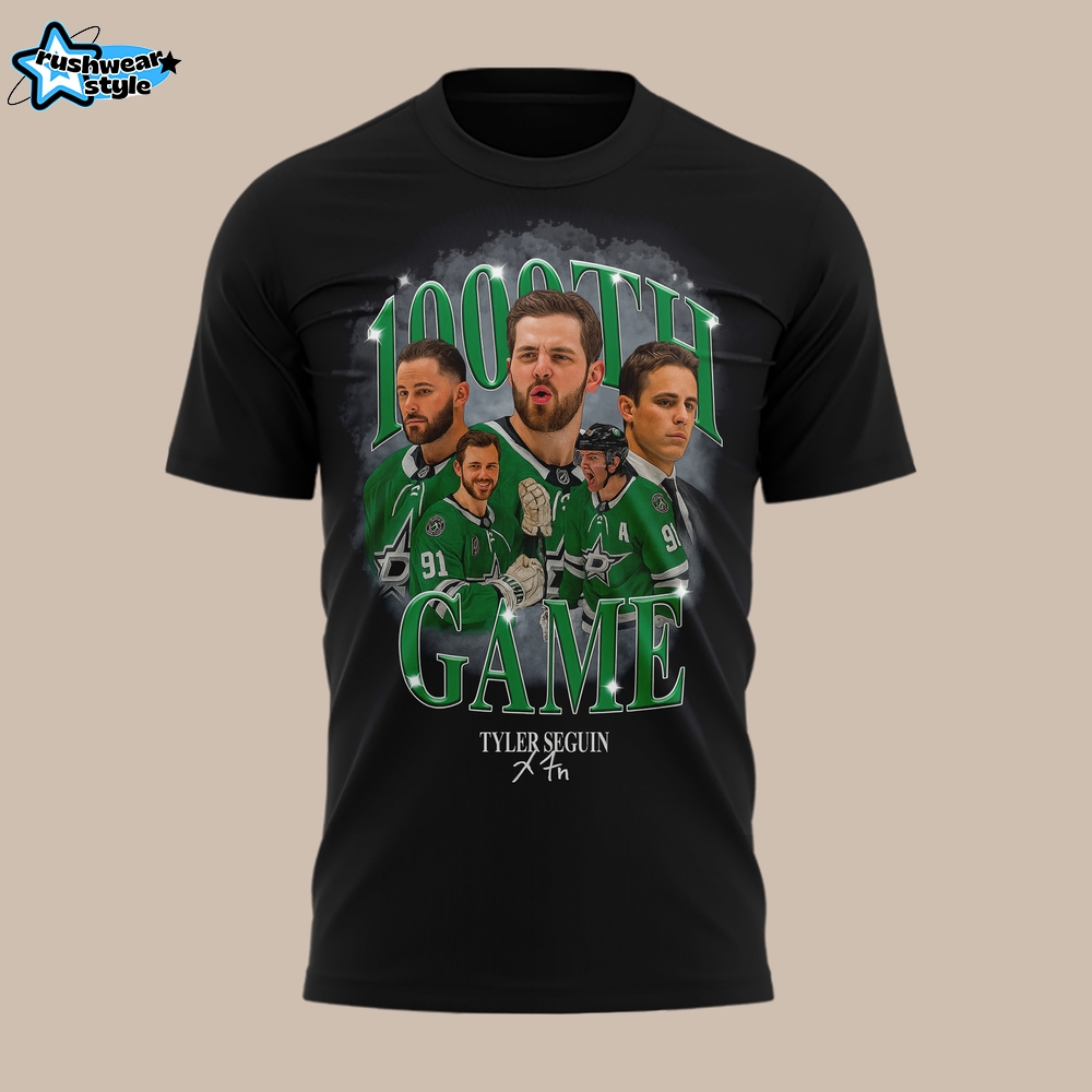 Limited Edition Dallas Stars Tyler Seguin 1000th Game Tshirt Limited Edition Dallas Stars Tyler Seguin 1000th Game Tshirt