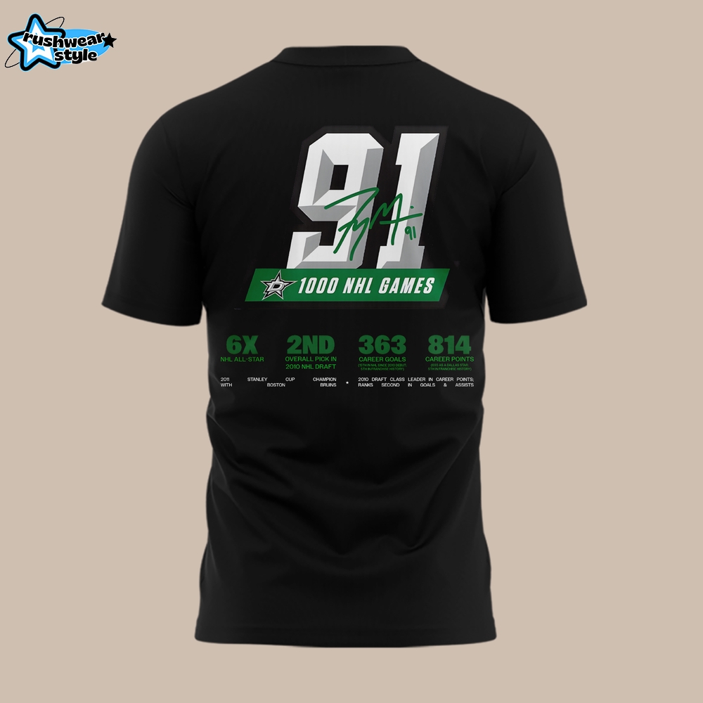 Limited Edition Dallas Stars Tyler Seguin 1000th Game Tshirt Limited Edition Dallas Stars Tyler Seguin 1000th Game Tshirt
