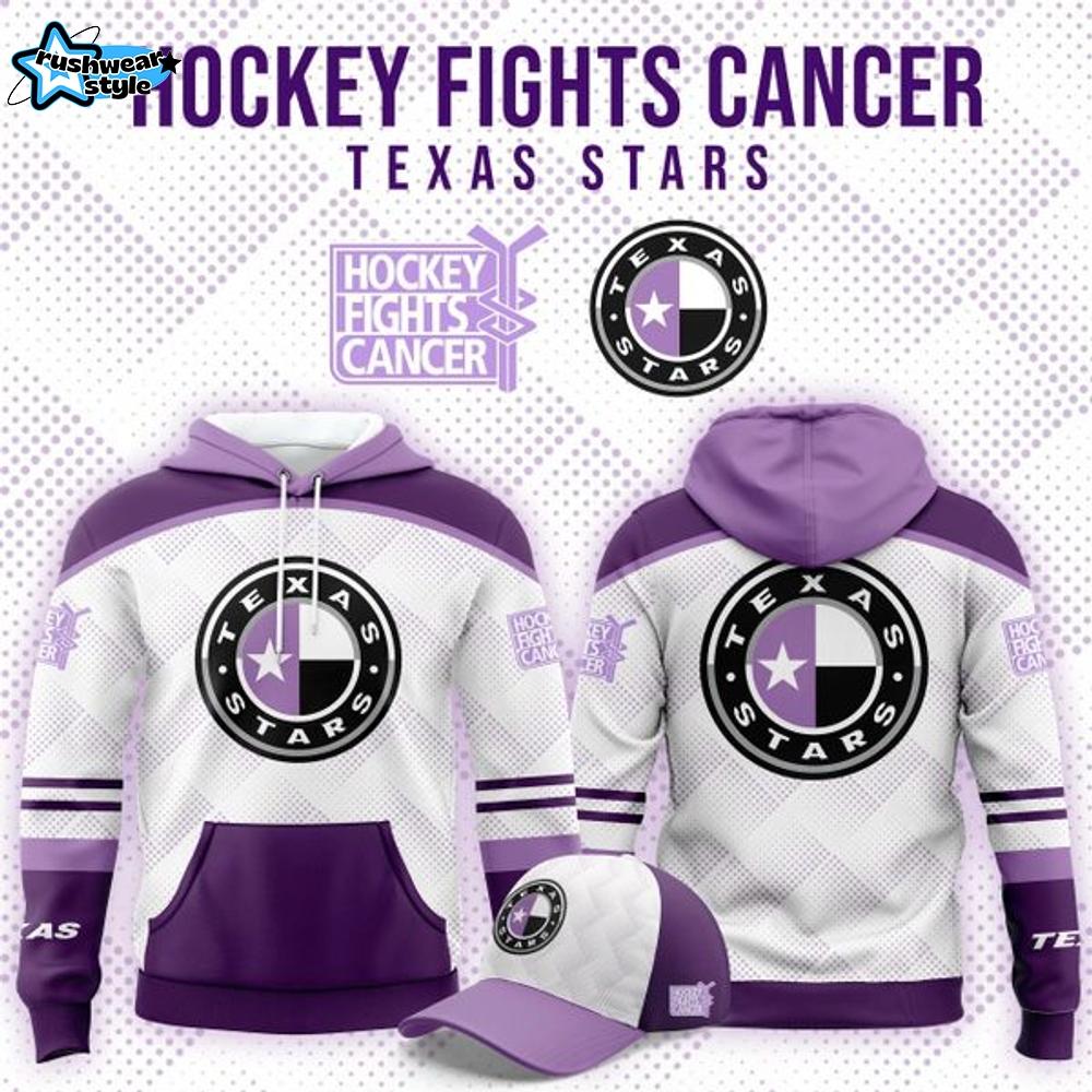 Limited Edition Texas Stars '' Hockey Fight Cancer '' Hoodie Limited Edition Texas Stars '' Hockey Fight Cancer '' Hoodie