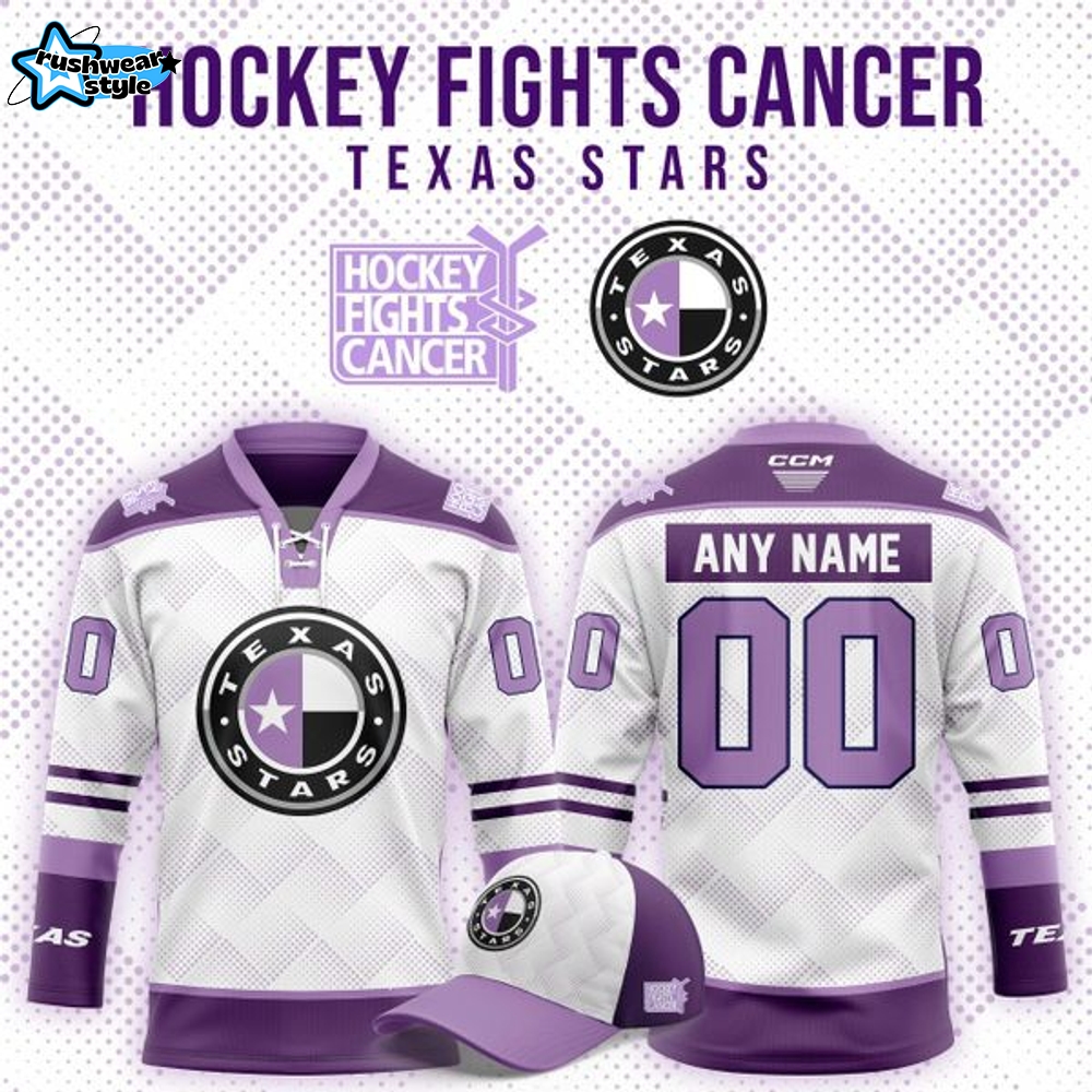 Limited Edition Texas Stars '' Hockey Fight Cancer '' Jersey Limited Edition Texas Stars '' Hockey Fight Cancer '' Jersey