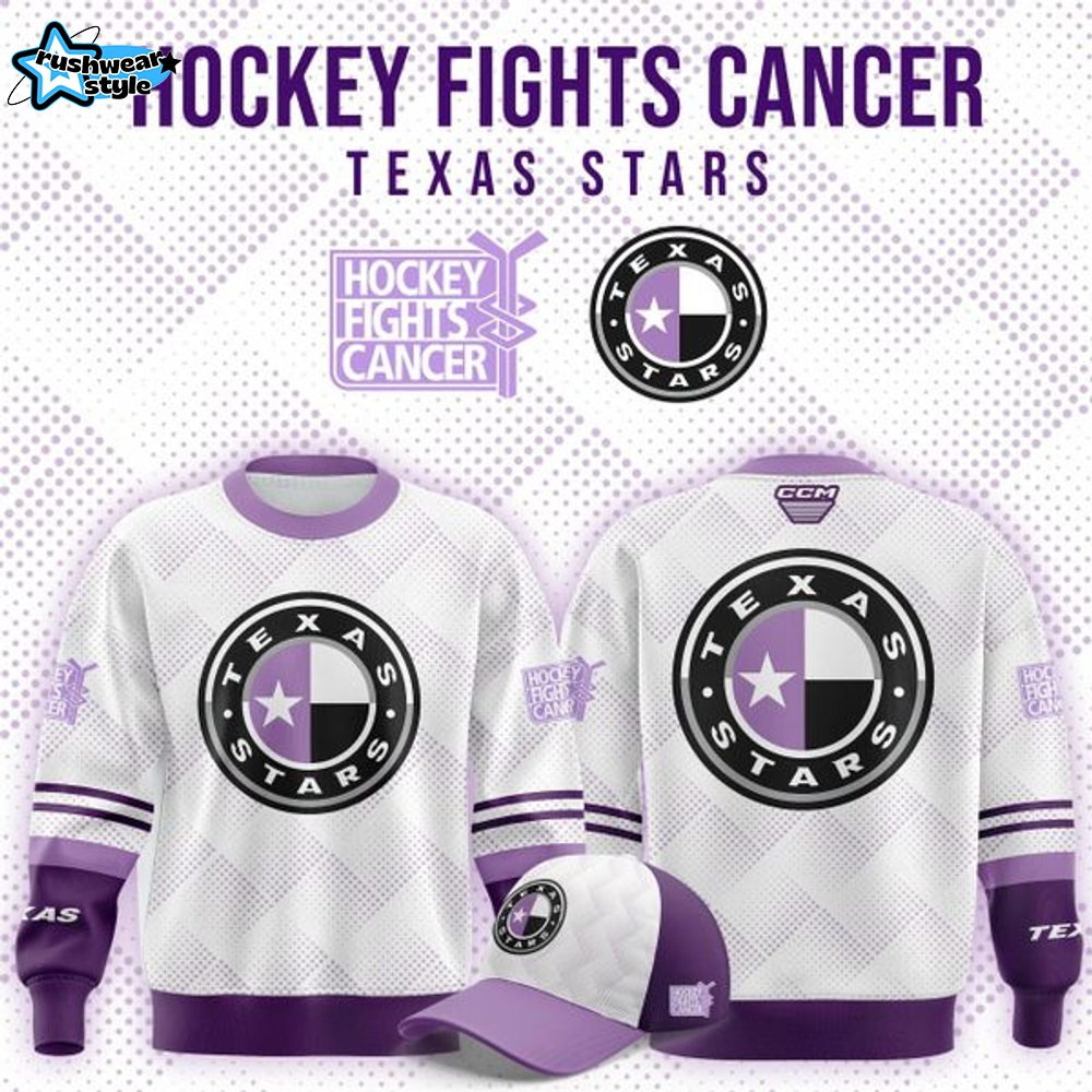 Limited Edition Texas Stars '' Hockey Fight Cancer '' Sweatshirt Limited Edition Texas Stars '' Hockey Fight Cancer '' Sweatshirt