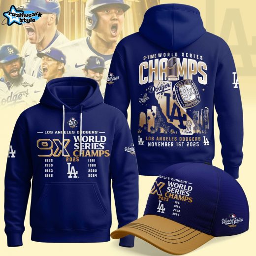 Los Angeles Dodgers 9x World Series Champs Hoodie Cap
