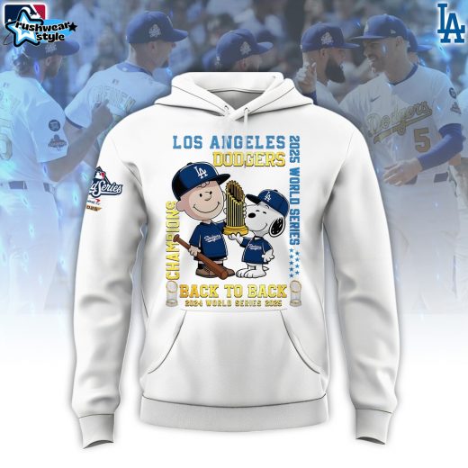 Los Angeles Dodgers x Snoopy Back to Back Hoodie 3D - White