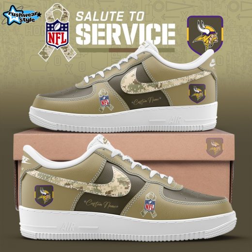 M Vikings 2025 Salute to Service Custom Name Shoes AF