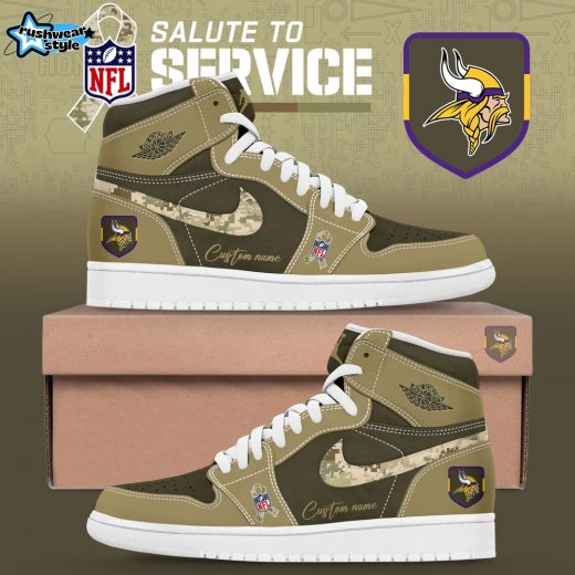 M Vikings 2025 Salute to Service Custom Name Shoes JD