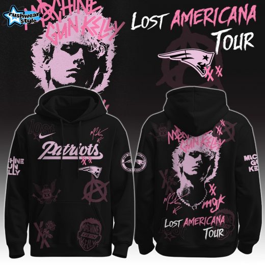 NE Patriots x MGK ” The Lost Americana Tour ” Hoodie Limited Edition