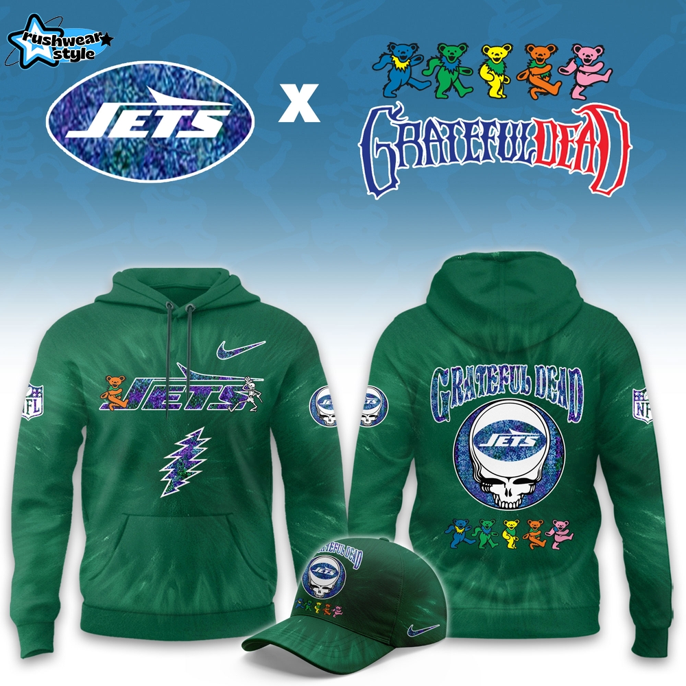 New York Jets Grateful Dead Limited Hoodie New York Jets Grateful Dead Limited Hoodie