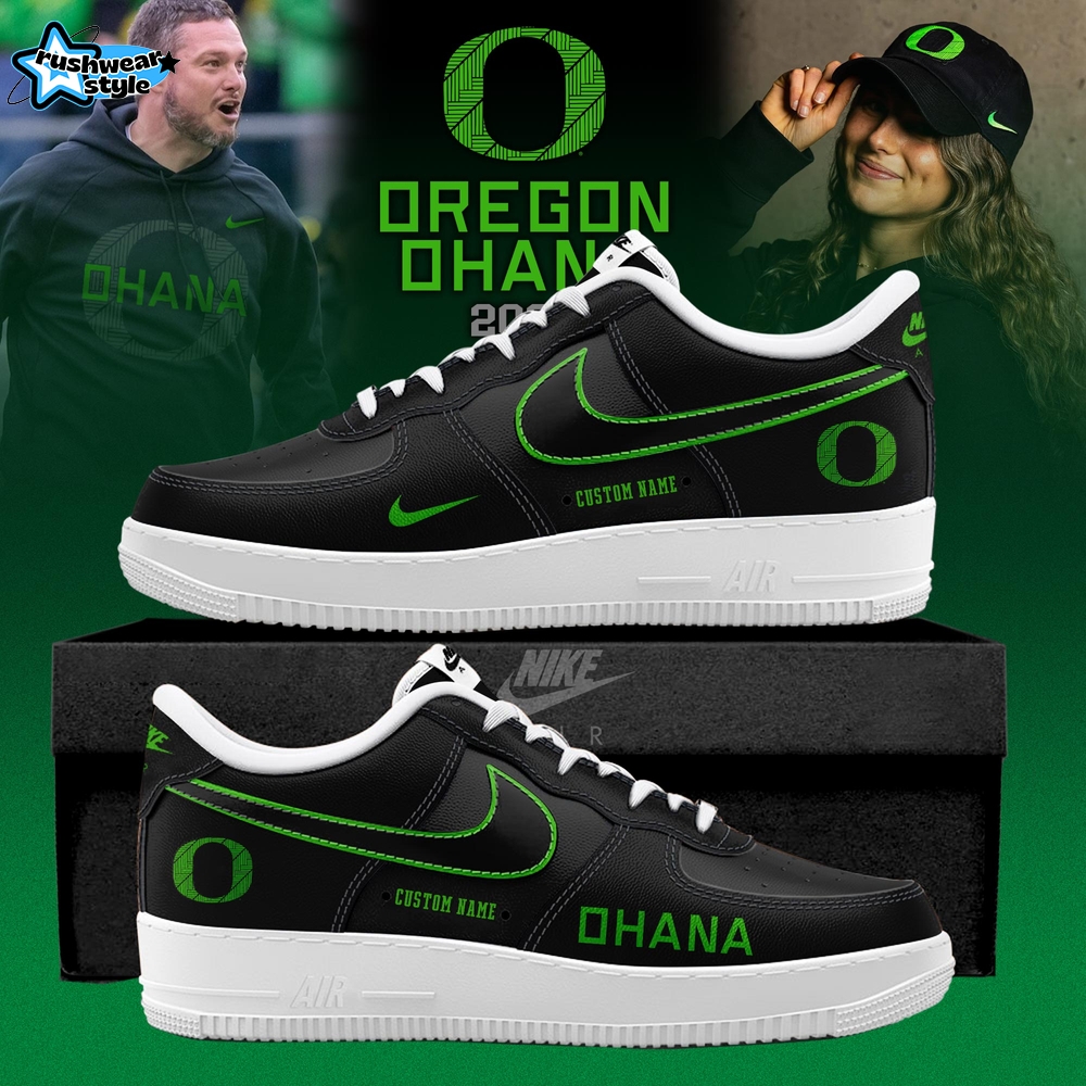 Oregon Ducks Ohana 2025 Custom AF1 Sneaker Oregon Ducks Ohana 2025 Custom AF1 Sneaker