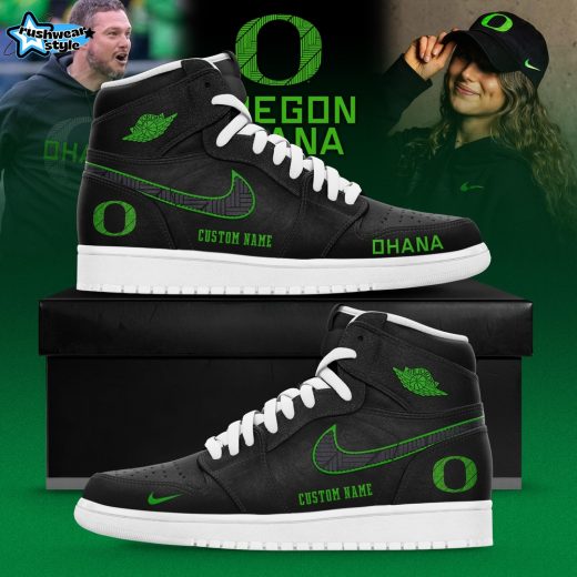 Oregon Ducks Ohana 2025 Custom AJ1 Sneakers