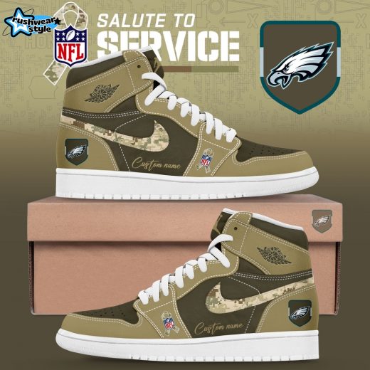 P Eagles 2025 Salute to Service Custom Name Shoes JD