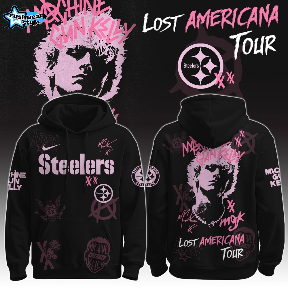 PIT Steelers x MGK ” The Lost Americana Tour ” Hoodie Limited Edition PIT Steelers x MGK ” The Lost Americana Tour ” Hoodie Limited Edition