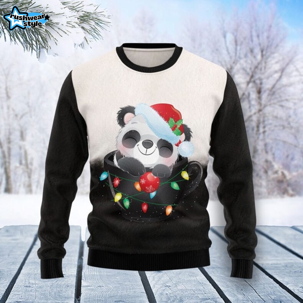 Panda Cup Ugly Christmas Sweater Panda Cup Ugly Christmas Sweater